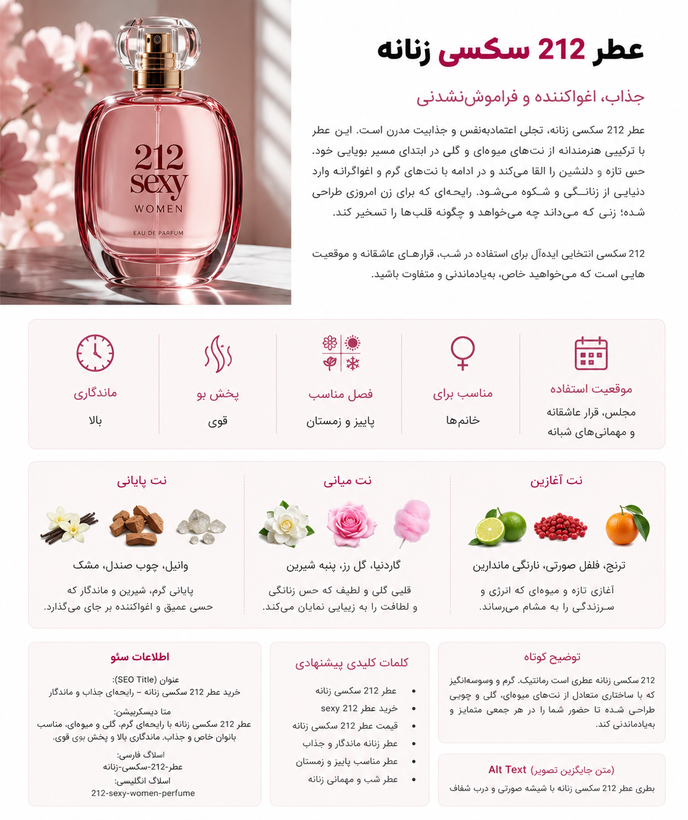 عطر گرمی 212 سکسي زنانه