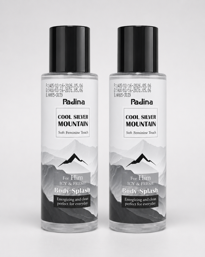 بادی اسپلش پادینا مدل cool silver mountain حجم 250 میلی لیتر