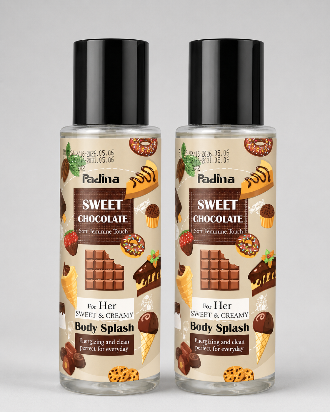 بادی اسپلش پادینا مدل  sweet chokolate حجم 250 میلی لیتر
