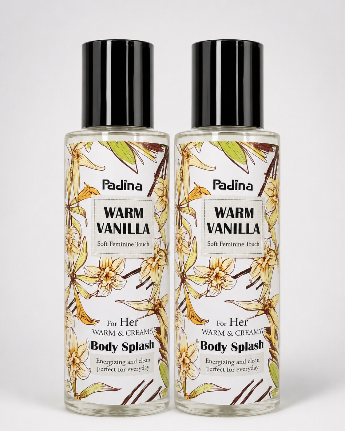 بادی اسپلش پادینا مدل  warm vanilla حجم 250 میلی لیتر